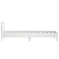 Miniatyrbillede 8 af 10: sengeramme med sengegavl og LED-lys 90x190 cm hvid