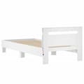 Miniatyrbillede 9 af 10: sengeramme med sengegavl og LED-lys 90x190 cm hvid
