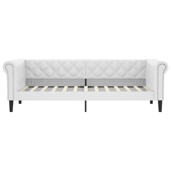 daybed 90x200 cm kunstlæder hvid
