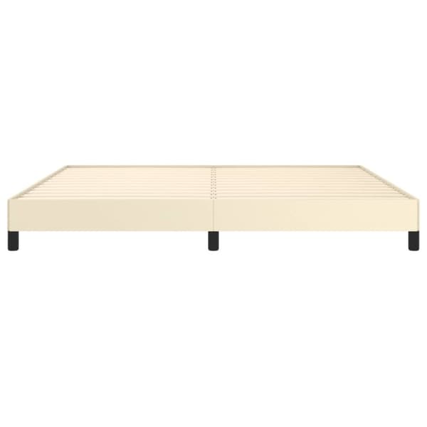 Sängram gräddvit 200x200 cm konstläder