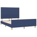 Miniatyrbillede 4 af 10: sengeramme med sengegavl 140x200 cm stof blå
