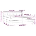 Miniatyrbillede 7 af 7: kontinentalseng med madras 200x200 cm stof sort