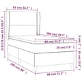 Miniatyrbillede 7 af 7: kontinentalseng med madras 80x200 cm stof blå