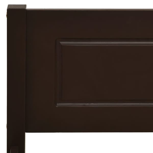 sengestel 200x200 cm massivt fyrretræ mørkebrun