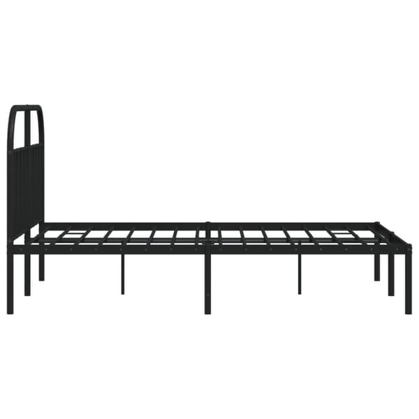 sengeramme med sengegavl 150x200 cm metal sort