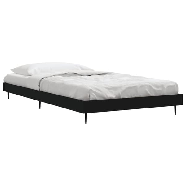sengeramme 100x200 cm konstrueret træ sort