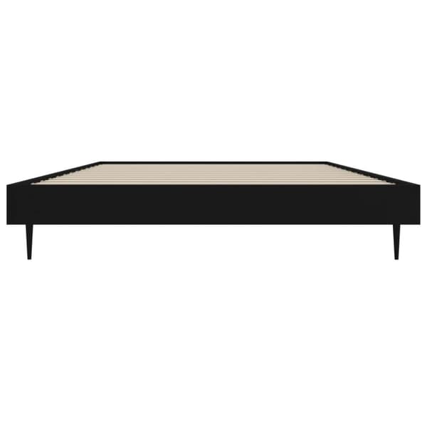 sengeramme 100x200 cm konstrueret træ sort