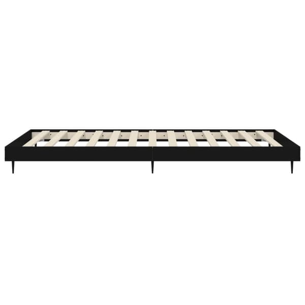 sengeramme 100x200 cm konstrueret træ sort