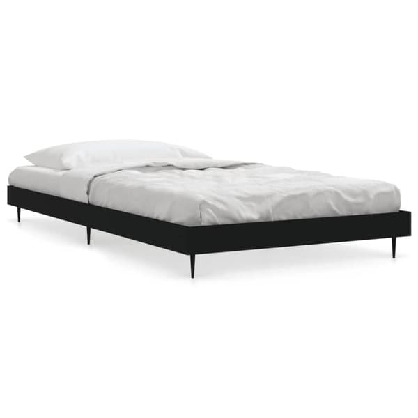 sengeramme 100x200 cm konstrueret træ sort