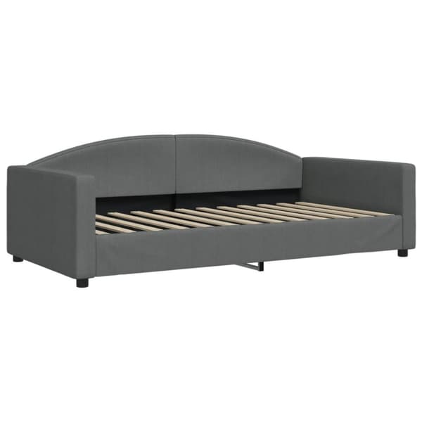 daybed med madras 100x200 cm stof mørkegrå