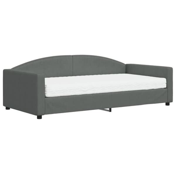 daybed med madras 100x200 cm stof mørkegrå