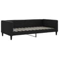Miniatyrbillede 4 af 10: daybed med udtræk og madras 100x200 cm stof sort