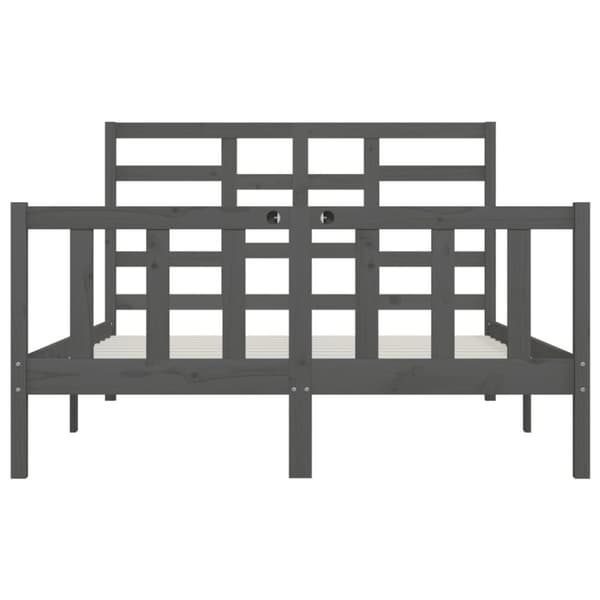 sengeramme 150x200 cm King Size massivt fyrretræ grå