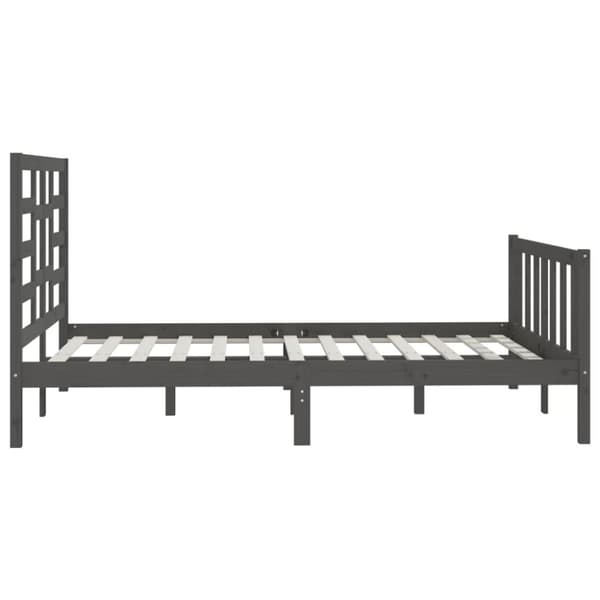 sengeramme 150x200 cm King Size massivt fyrretræ grå