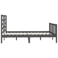 Miniatyrbillede 6 af 8: sengeramme 150x200 cm King Size massivt fyrretræ grå