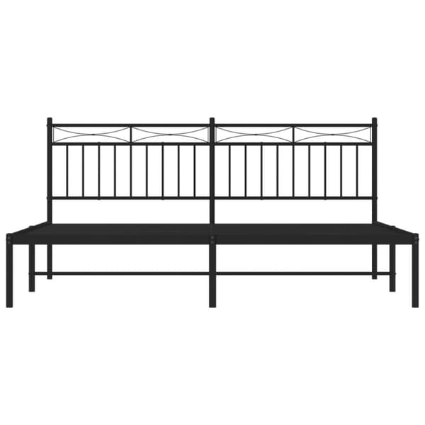 sengeramme med sengegavl 183x213 cm metal sort