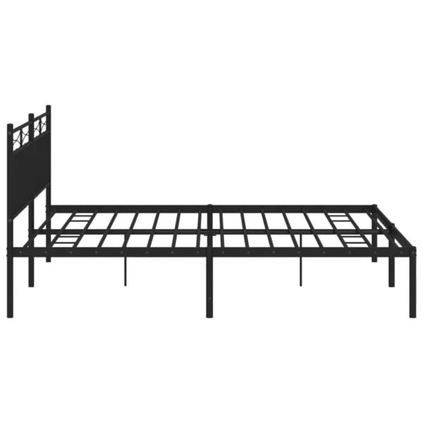 sengeramme med sengegavl 183x213 cm metal sort