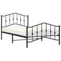 Miniatyrbillede 3 af 9: sengeramme med sengegavl og fodgærde 107x203 cm metal sort