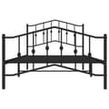 Miniatyrbillede 5 af 9: sengeramme med sengegavl og fodgærde 107x203 cm metal sort