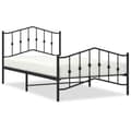 Miniatyrbillede 2 af 9: sengeramme med sengegavl og fodgærde 107x203 cm metal sort