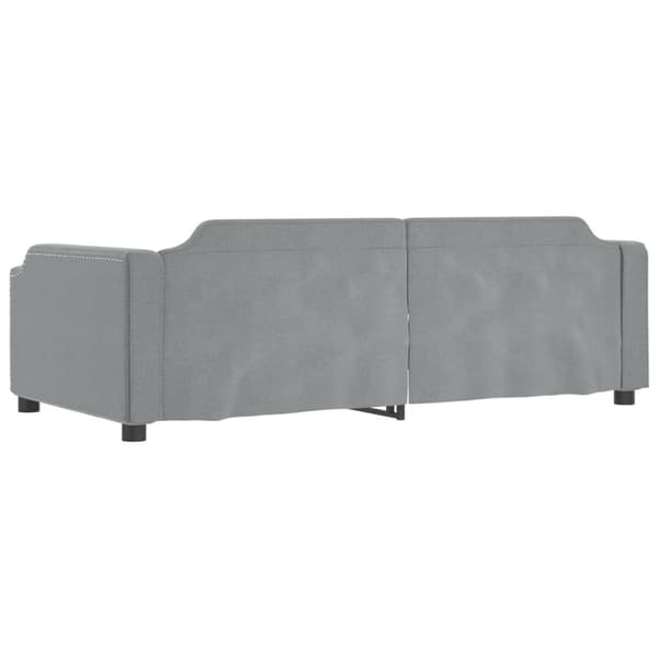 Dagbädd utdragbar ljusgrå 100x200 cm tyg