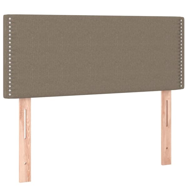 kontinentalseng med madras 90x190 cm stof gråbrun