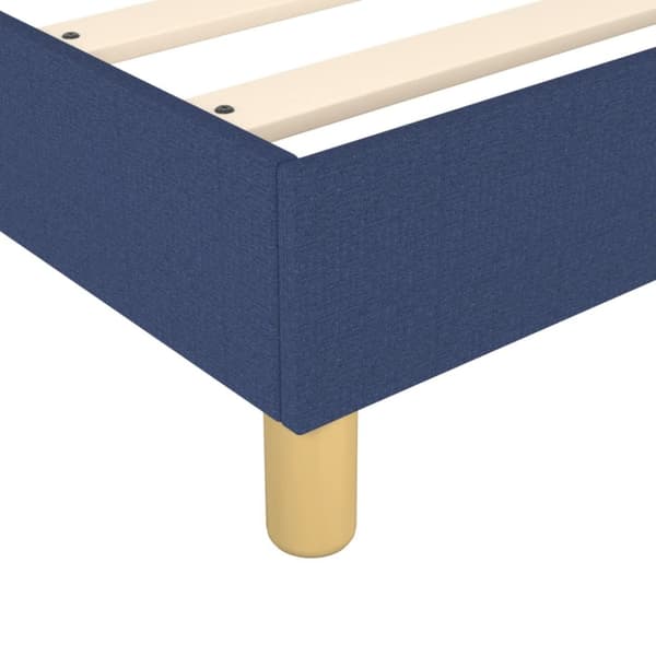 Ramsäng med madrass blå 80x200 cm tyg