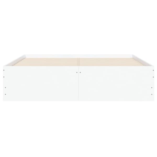 sengeramme med skuffer 120x200 cm konstrueret træ hvid
