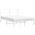 Miniatyrbillede 4 af 10: sengeramme med sengegavl 140x200 cm metal hvid