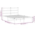 Miniatyrbillede 10 af 10: sengeramme med sengegavl 140x200 cm metal hvid