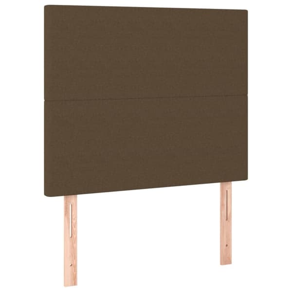 kontinentalseng med madras 90x200 cm stof mørkebrun