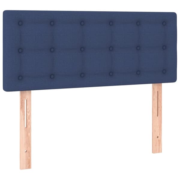 Ramsäng med madrass blå 80x200 cm tyg