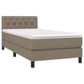 Pikkukuva 3 / 8: Ramsäng med madrass & LED taupe 80x200 cm tyg