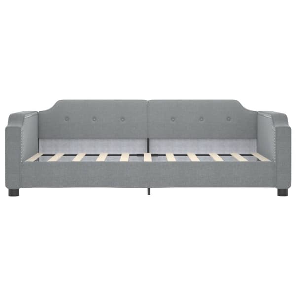 daybed 80x200 cm stof lysegrå