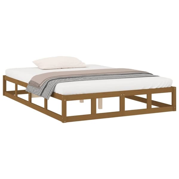 sengeramme 120x190 cm Small Double massivt træ gyldenbrun