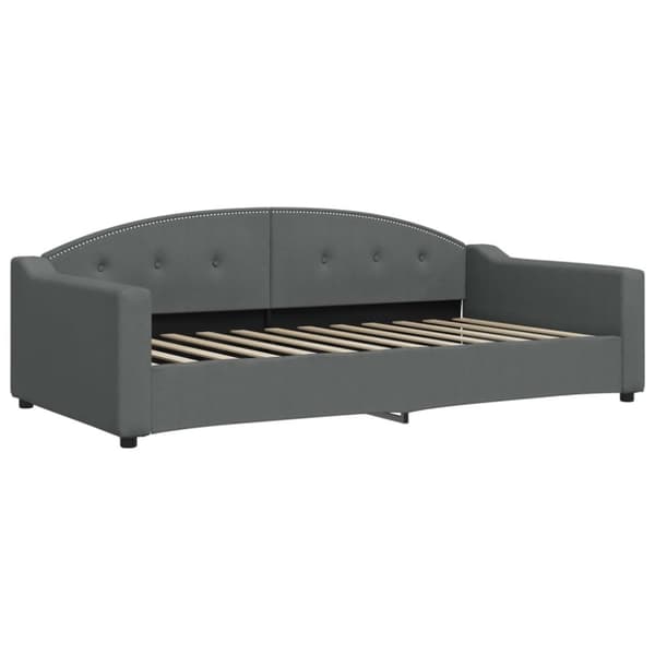 Dagbädd med madrass mörkgrå 100x200 cm tyg