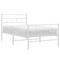 Miniatyrbillede 3 af 9: sengeramme med sengegavl og fodgærde 107x203 cm metal hvid