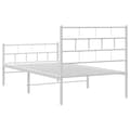 Miniatyrbillede 7 af 9: sengeramme med sengegavl og fodgærde 107x203 cm metal hvid
