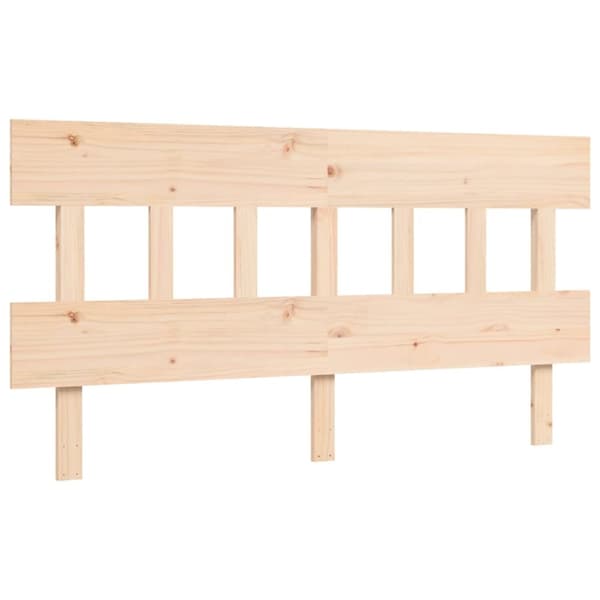 sengeramme med sengegavl kingsize massivt træ