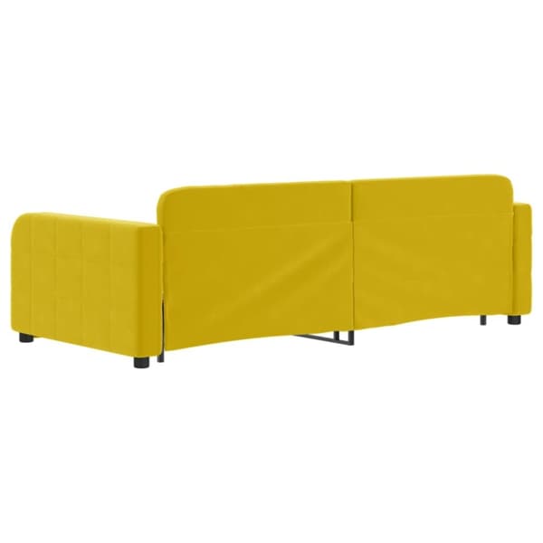 Dagbädd utdragbar gul 90x200 cm sammet