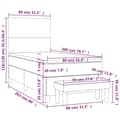 Miniatyrbillede 8 af 8: kontinentalseng med madras 80x200 cm stof sort