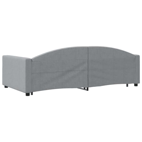 Dagbädd utdragbar med lådor ljusgrå 100x200 cm tyg