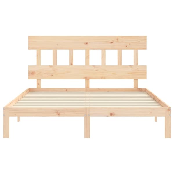sengeramme med sengegavl 160x200 cm massivt træ