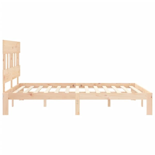 sengeramme med sengegavl 160x200 cm massivt træ