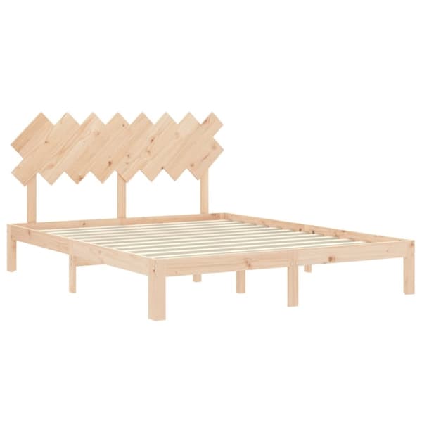 sengeramme med sengegavl 160x200 cm massivt træ