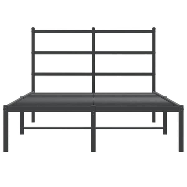 sengeramme med sengegavl 120x190 cm metal sort