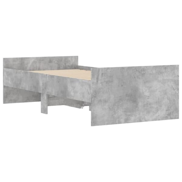 Sängynrunko laatikoilla betoninharmaa 90x190 cm