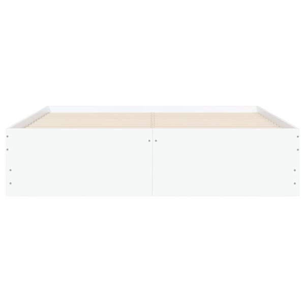 Sängram med lådor vit 120x190 cm konstruerat trä