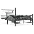 Miniatyrbillede 3 af 10: sengeramme med sengegavl og fodgærde 107x203 cm metal sort