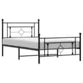 Miniatyrbillede 2 af 10: sengeramme med sengegavl og fodgærde 107x203 cm metal sort